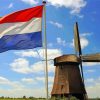 The Netherlands Flag And Mill Tower Paint By Numbers