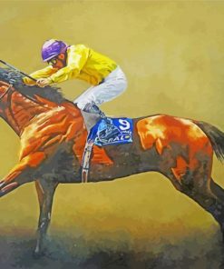 Racehorse Illustration Paint By Numbers