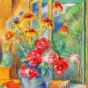 Red And Yellow Flowers Vase Paint By Numbers