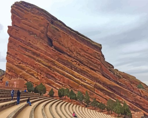 Red Rocks Amphitheatre Paint By Numbers
