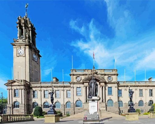 South Shields Town Hall England Paint By Numbers