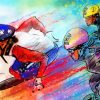 Speed Skating Art Paint By Numbers