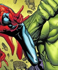 Spiderman And Hulk Paint By Numbers