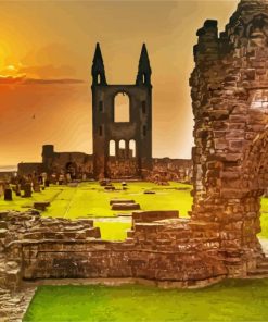 Sunset At St Andrews Cathedral Paint By Numbers