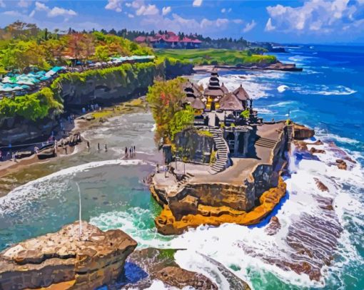 Tanah Lot Landscape Paint By Numbers