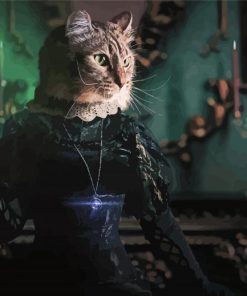 Victorian Cat In Dress Paint By Numbers