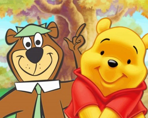 Winnie The Pooh And Yogi Paint By Numbers