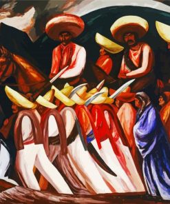 Zapatistas Marching By Jose Clemente Orozco Paint By Numbers