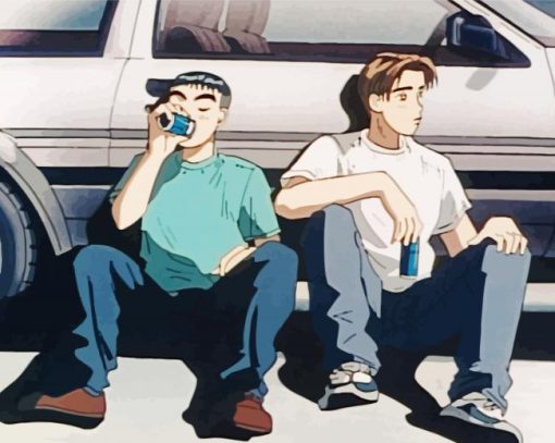 Anime Initial D Characters Paint By Numbers