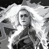 Black And White Pop Art Captain Marvel Paint By Numbers