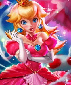 Princess Peach Character Art Paint By Numbers
