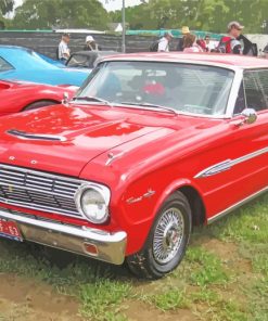Red Ford Falcon Paint By Numbers