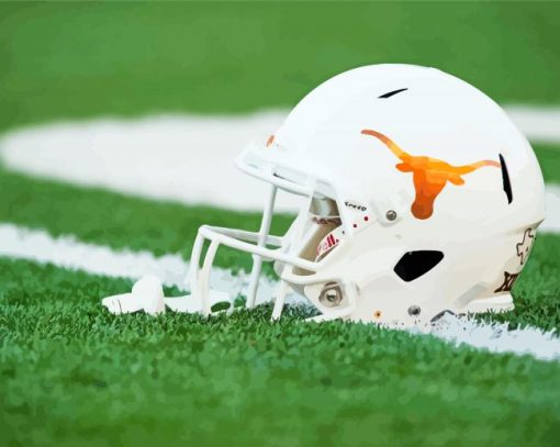 Texas Football Helmet Paint By Numbers