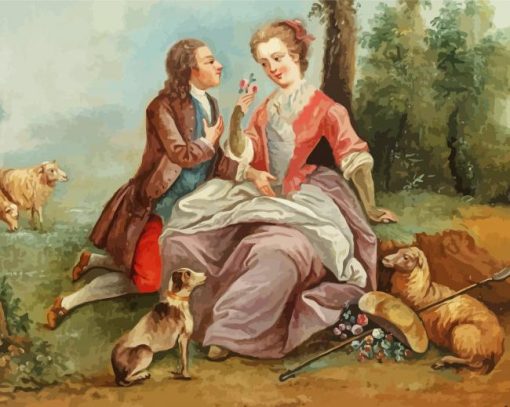 18th Century Couple Paint By Numbers