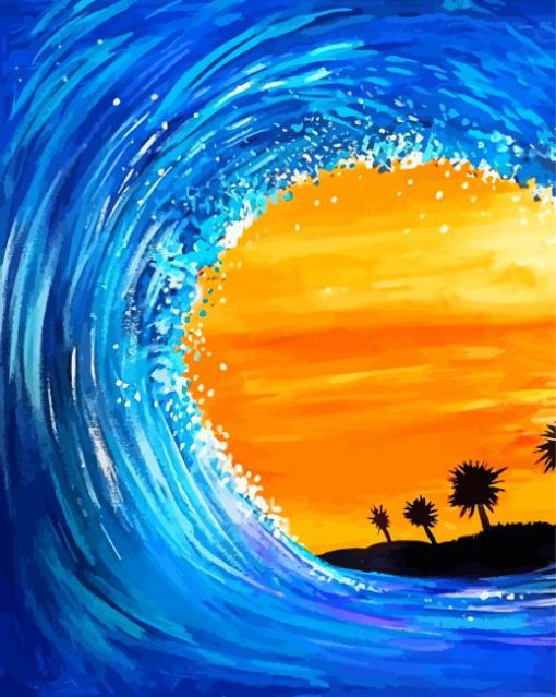 Aesthetic Big Wave Art Paint By Numbers