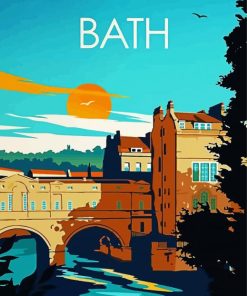 Bath City Poster England Paint By Numbers