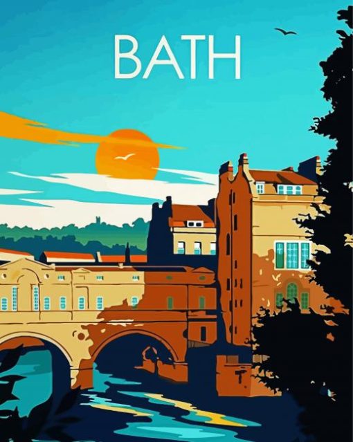 Bath City Poster England Paint By Numbers