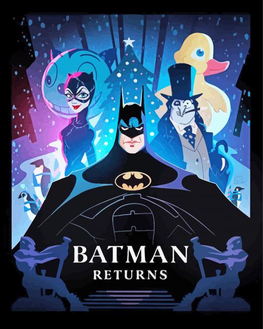 Batman Returns Poster Animation Paint By Numbers