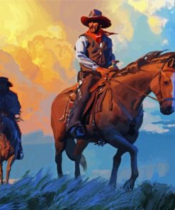 Cowboys And Horses Paint By Numbers