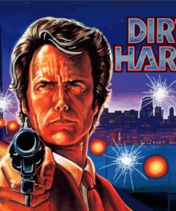 Dirty Harry Movie Poster Art Paint By Numbers