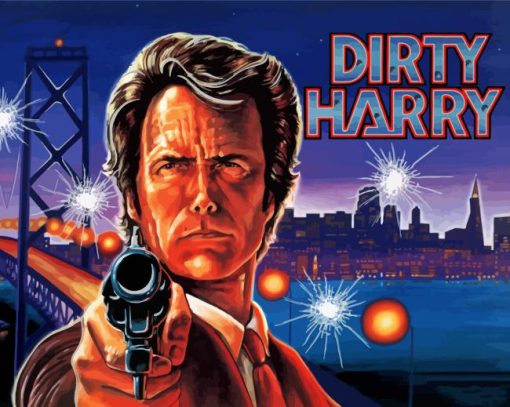 Dirty Harry Movie Poster Art Paint By Numbers