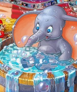 Disney Elephant Bathing Paint By Numbers