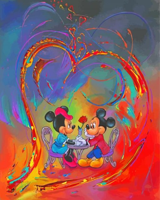 Disney Valentines Day Art Paint By Numbers