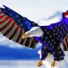 Eagle With Flag Paint By Numbers