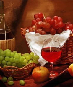 Fruits Wine And Candles Paint By Numbers