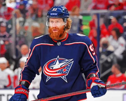 Ice Hockey Player Columbus Blue Jackets Paint By Numbers