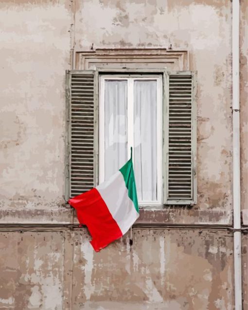 Italian Home And Flag Paint By Numbers