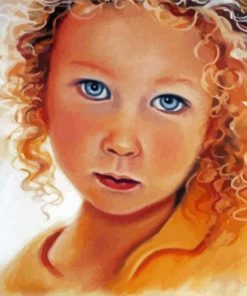 Little Blonde With Curley Hair Paint By Numbers