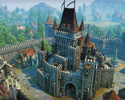 Medievil Game Buildings Paint By Numbers