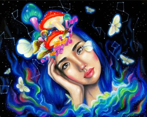 Psychedelic Girl Paint By Numbers