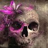Purple Grey Skull Art Paint By Numbers