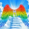 Rainbow Angel Wing Paint By Numbers
