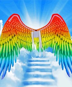 Rainbow Angel Wing Paint By Numbers