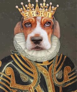 Royal Dog With Crown Paint By Numbers
