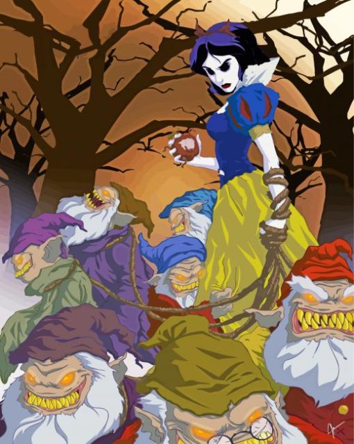 Snow White And The Seven Dwarfs Paint By Numbers