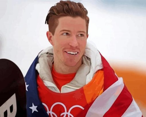 Snowboarder Shaun White Paint By Numbers
