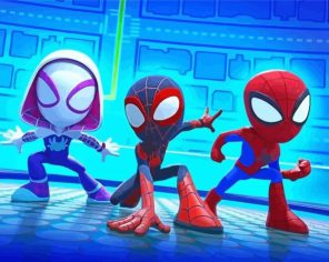 Spidey And His Amazing Friends Disney Characters Paint By Numbers ...