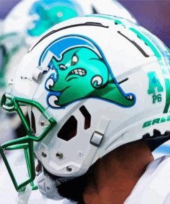 Tulane Green Wave Helmet Paint By Numbers
