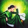 Vietnamese Woman In Green Paint By Numbers