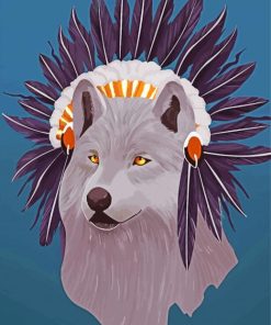 Wolf Chief Illustration Paint By Numbers