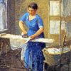 Woman Ironing Robert Spencer Paint By Numbers