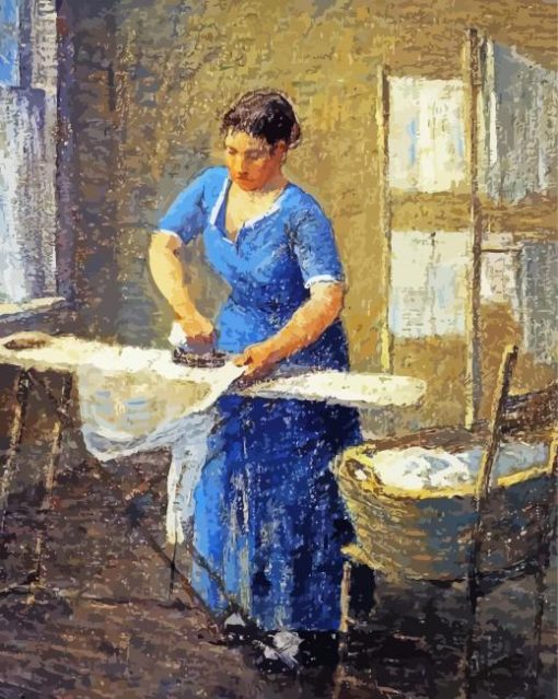 Woman Ironing Robert Spencer Paint By Numbers
