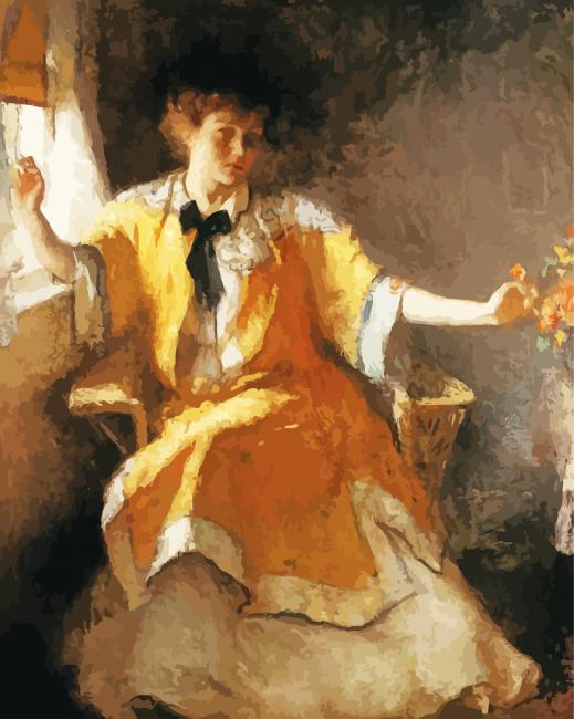 Young Girl By Window Frank Weston Benson Paint By Numbers