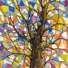 Abstract Stained Glass Tree Paint By Numbers