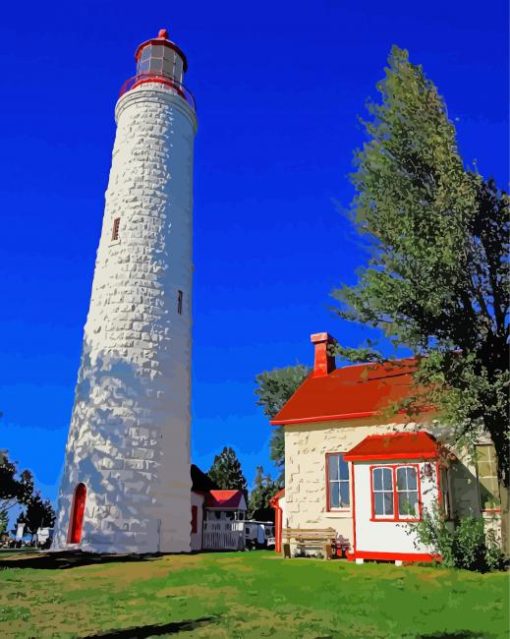 Aesthetic Point Clark Lighthouse Paint By Numbers