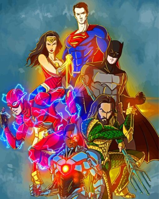 Aesthetic The Justice League Paint By Numbers